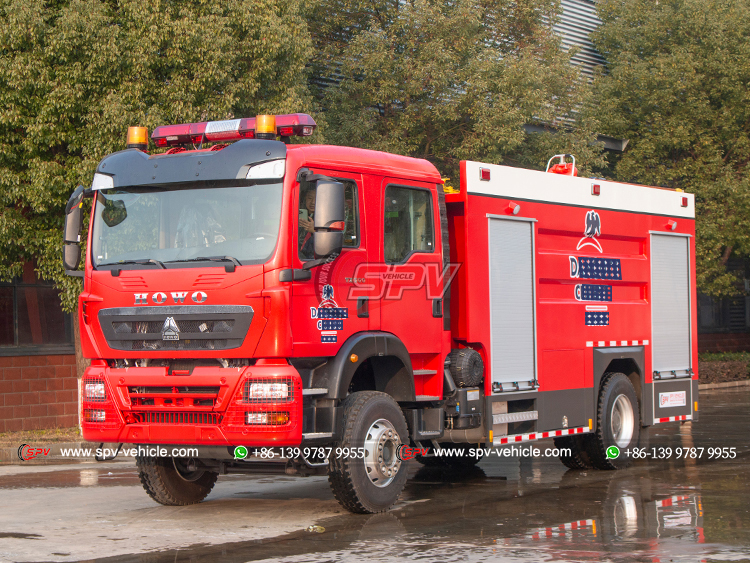 8,000 Litres Fire Fighting Truck HOWO -  Left Front Side
